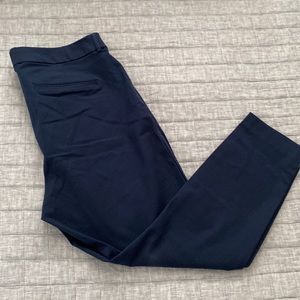 High rise pixie cut navy dress pants